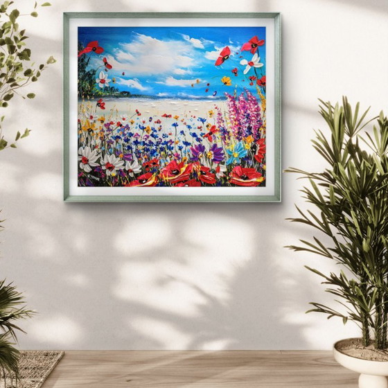 Evelina Vine - Flower Tango - Artist's Painting – Paintings & Drawings, Canvas (photo 5 of 9)