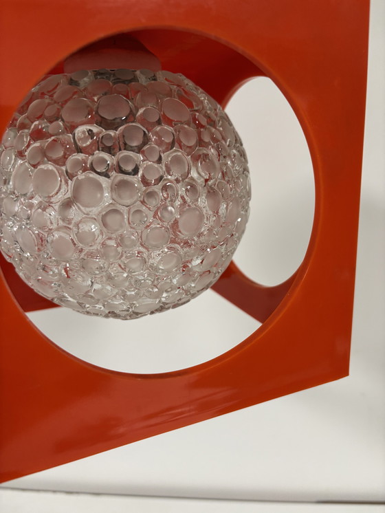 Image 1 of Suspension allemande style Spoutnik, années 70, style Mid-Century, en verre, par Richard Essig