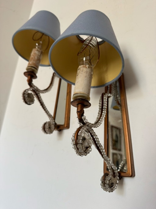 Vintage shabby chic wall sconces
