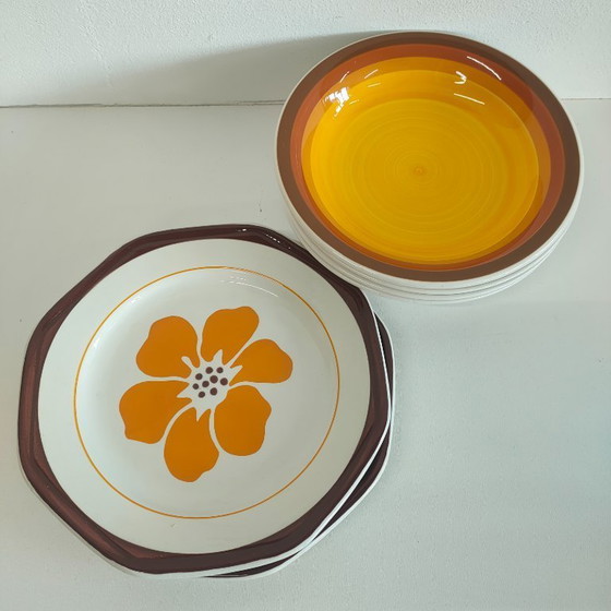 Image 1 of Set of 6 Vintage plates by Giovanni Valdarno for Ironstone
