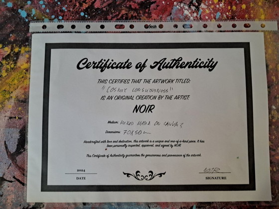 Image 1 of NO1R - Conciencia Cósmica - Lienzo del Artista