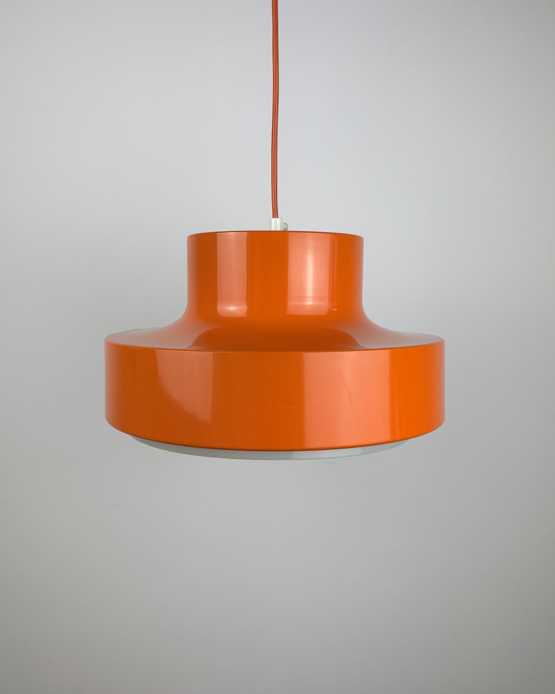 Orange Vintage Lamp, Danish Minimalist Pendant lamp, Space Age