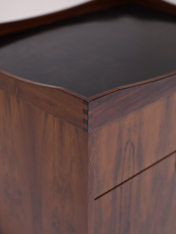 Image 1 of Bar cart trolley with tray, rosewood, Danish, 1960s