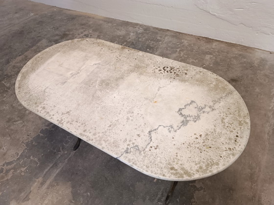 Image 1 of Tavolo da giardino con piano in pietra