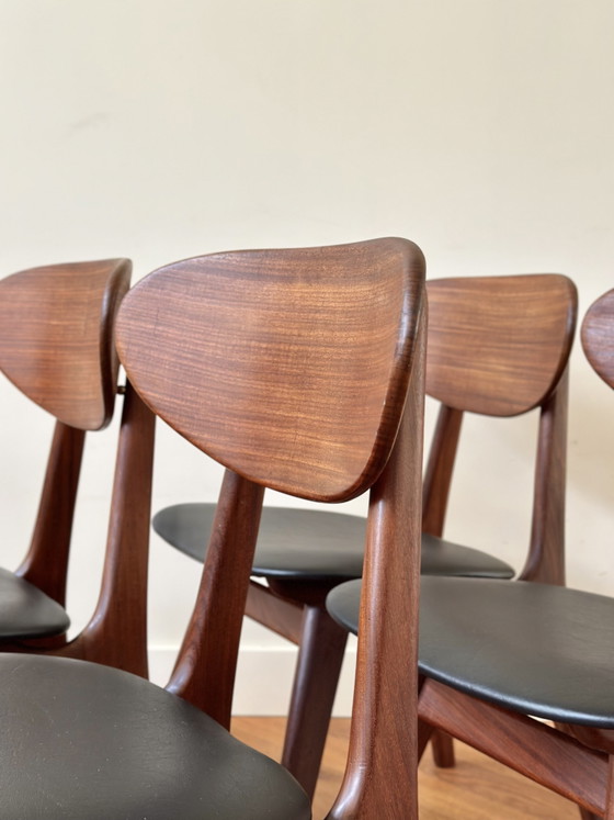 Image 1 of Set 4 vintage stoelen Louis van Teeffelen jaren 50/60/70