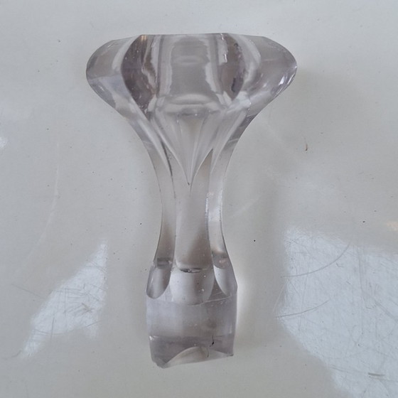 Image 1 of Decanter in cristallo modellato Baccarat, bambù intrecciato