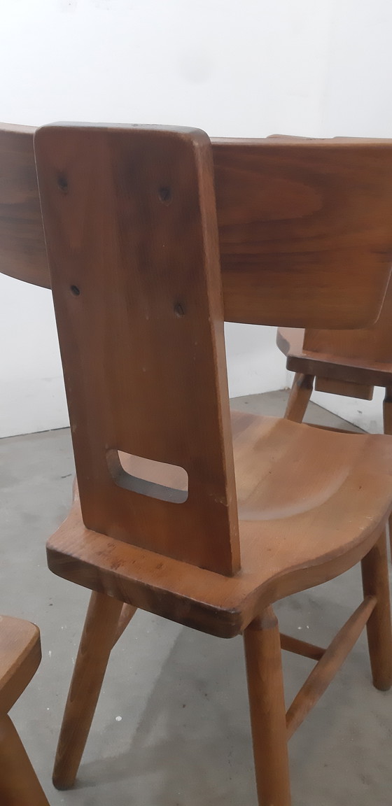 Image 1 of Set of 4 Brutalist dining chairs