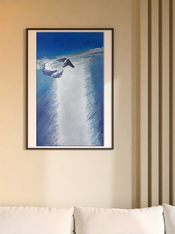 Original Oil Painting Contemporary Art Symbolism Air Force – Paintings & Drawings, Canvas (photo 3 of 7)