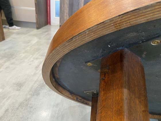 Image 1 of Table basse ronde ovale céramique Barrois Vallauris de 1960 modèle herbier vintage