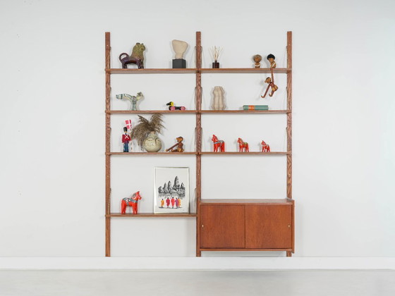 Image 1 of Modulaire wandkast van teakhout, Deens design, jaren 60, gemaakt in Denemarken.