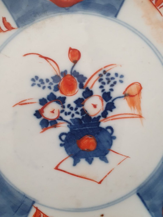 Image 1 of Set van 2 gelijkaardige Imari borden-porselein 21 en 22cm