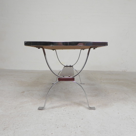 Image 1 of Tile Table With 21 Tiles, Signed ''Ledu''