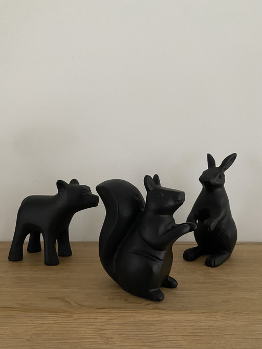 Vintage stalen dierenbeeldjes van Ikea