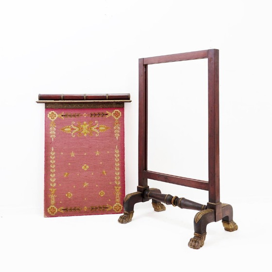 Image 1 of Pare-feu ancien de style Empire, France, début du XIXe siècle