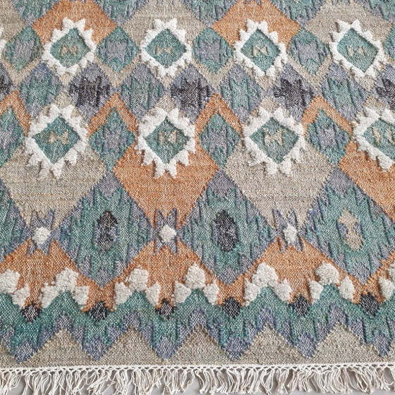 Image 1 of Nieuw Jute en Wol Hand Geweven en Hand Geknoopt Tapijt