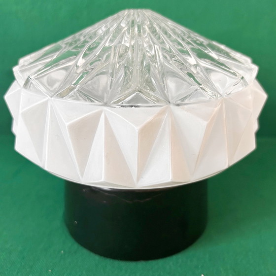 Image 1 of Vintage Art Deco ceiling lamp diamond shape 1930's