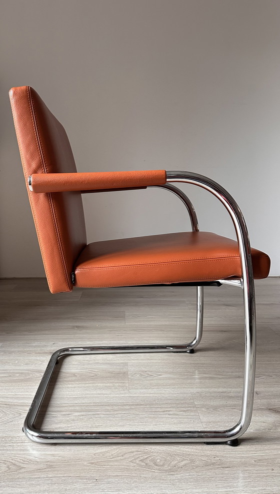 6 sedie da pranzo Vitra Visasoft Design – Chrome, Leather, Modern (photo 4 of 7)