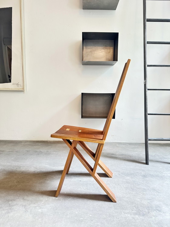 Image 1 of Twee brutalistische stoelen, midden 20e eeuw, in de stijl van Pierre Chapo.