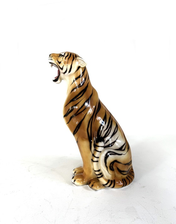 Image 1 of Tigre italiana in ceramica vintage XL, anni '60