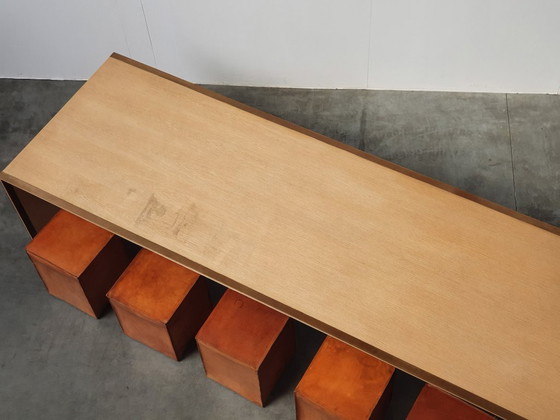 Image 1 of Oak Brass Vintage Design XL table custom made