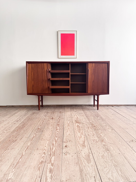 Image 1 of Dänisches Mid Century Highboard aus Teakholz von Axel Christensen Odder für Odder Møbler
