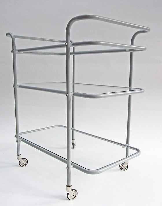 Image 1 of Ever Ready, barwagen, serveerwagen, Lambert, blauwgrijs, glas