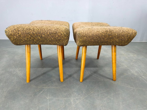 Image 1 of Een paar Tsjechische krukjes uit het midden van de 20e eeuw, jaren 60.