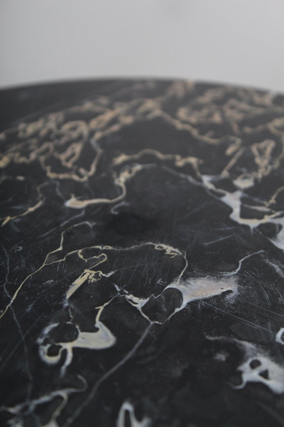 Image 1 of Colonne à plantes en travertin vintage et marbre