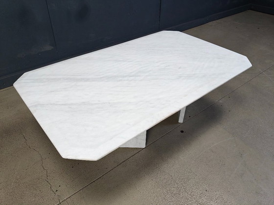 Image 1 of Table basse vintage en marbre blanc, 1970