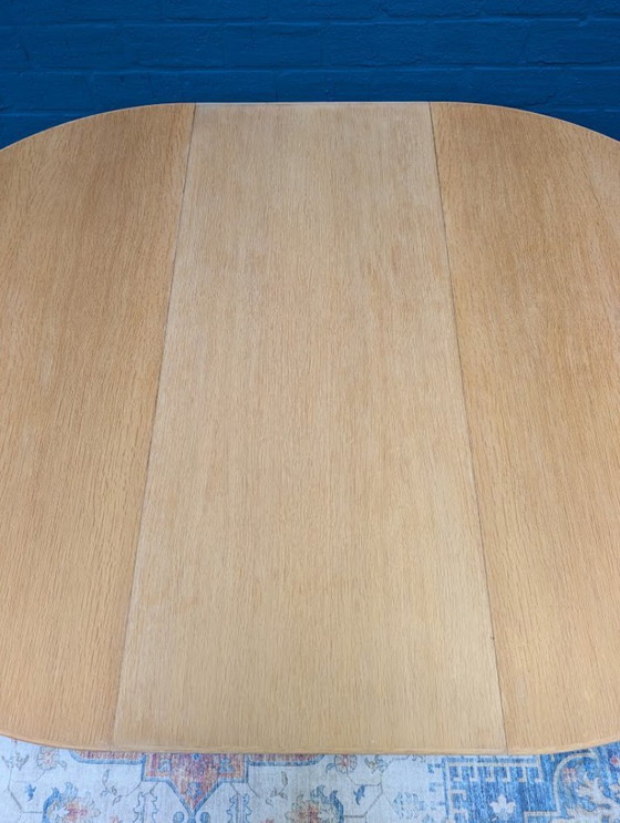 Image 1 of Vintage eiken ronde eettafel, model 55 van Omann Jun, jaren 60