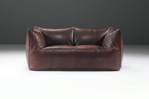 Perfecte, gepatineerde Le Bambole leren bank van Mario Bellini - B&B Italia