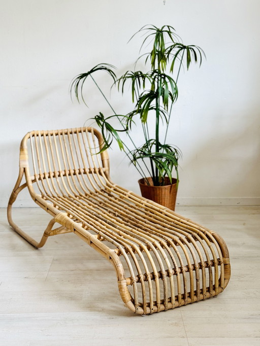 Chaise longue en rotin Jassa Piet Hein Eek pour Ikea 2017