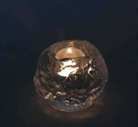 Image 1 of Portavelas “Bola de nieve” Kosta Boda diseño Ann Wolff 1973  