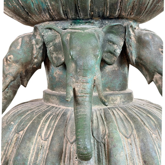 Buda Shakyamuni birmano monumental del siglo XIX en trono de elefante – 118 cm – Lote 755 – Esculturas (photo 4 of 11)