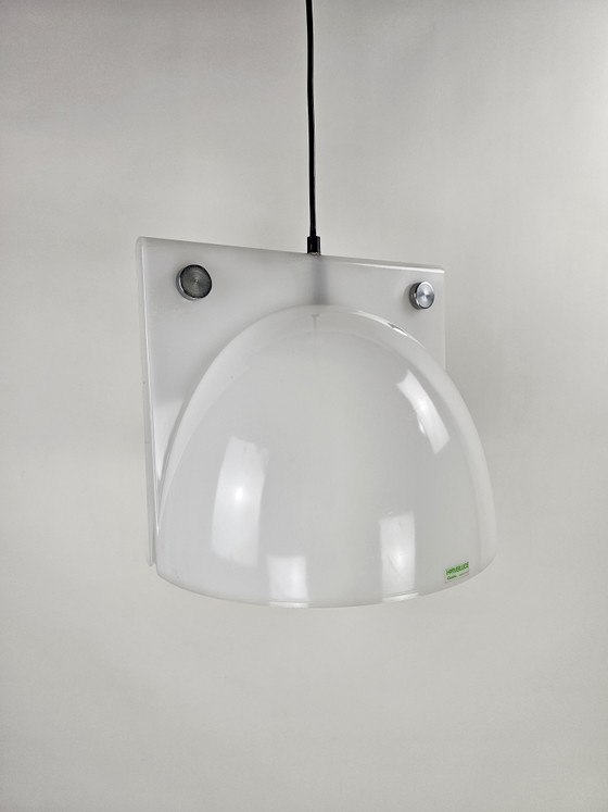 Modell Orion Hängelampe von Ermanno Lampa und Sergio Brazzoli für Guzzini – Pendelleuchten, Plastic, Vintage (photo 4 of 10)
