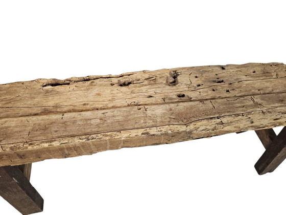 Panca da Ingresso Vintage in Legno - Massiccia - Rustica - Minimalista – Panche, Wood (photo 5 of 7)