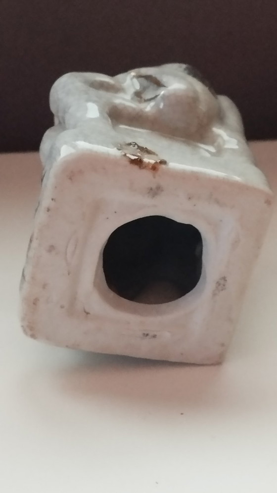 Image 1 of Mid-Century Chinoiserie Crackle-Glaze Shouxing – God of Longevity (11cm)