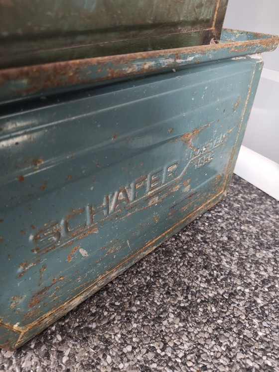 Set van 4 Vroege Vintage Schäfer Lager-Fix Bakken (1953/1955) – schafer, Opbergkast, Metal (photo 7 of 11)