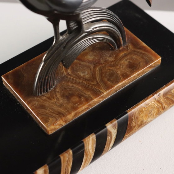 Image 1 of Orologio da Appoggio in Marmo Art Déco