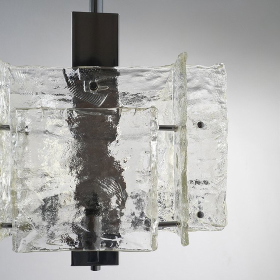 Kroonluchter van verchroomd metaal en glas, jaren 70 – Plafondlampen, Metal (photo 11 of 15)
