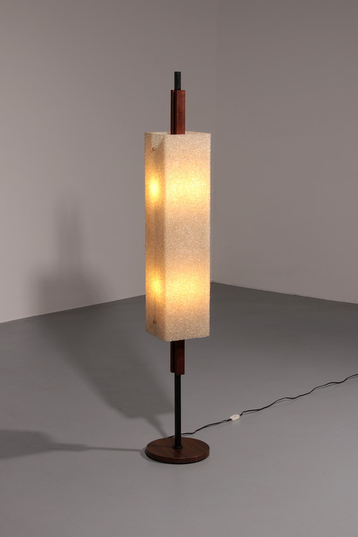 Maison Arlus Lampadaire Totem en résine granitée 1960