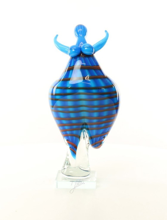Image 1 of VERY BIG Glass Figure Murano Style Plump Woman PICASSO SCULPTURE 