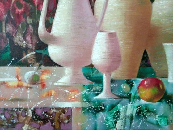 Original Oil Painting Abstract Expressionism Autumn Still Life – Paintings & Drawings, Canvas (photo 5 of 8)