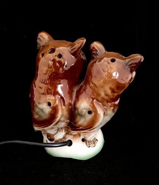 Lampada in porcellana a forma di gufi anni Cinquanta – Lampade da tavolo (photo 5 of 10)