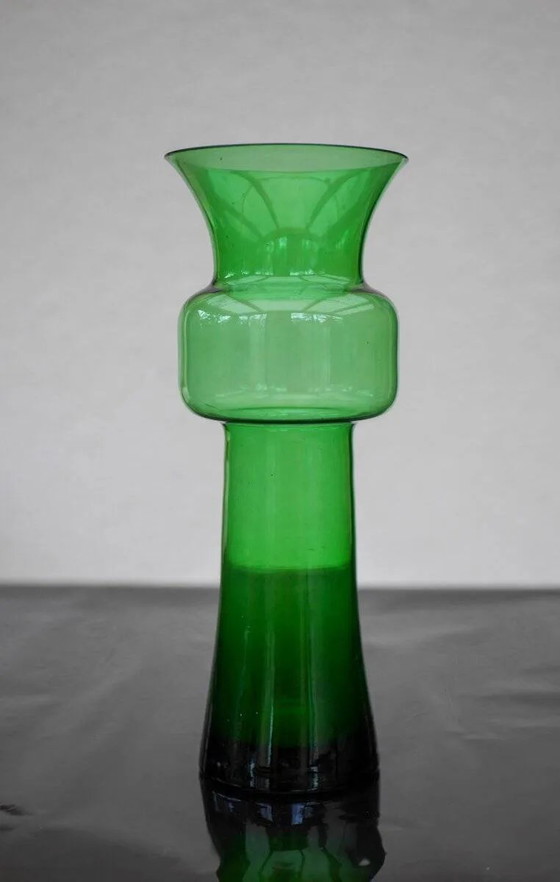 Image 1 of Large green Tang-Li vase by Morales Schildt for Kosta