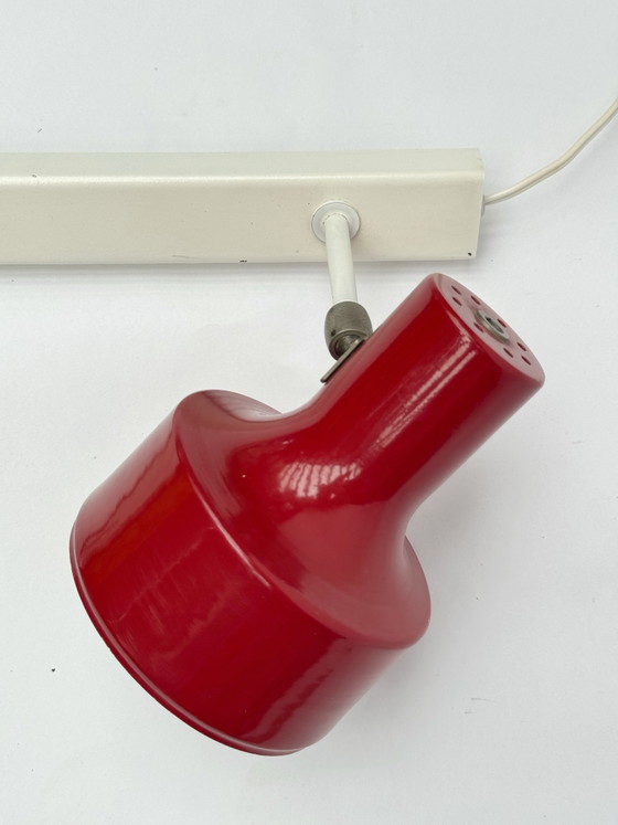Image 1 of Applique murale double vintage Anvia Almelo, rouge, années 1970
