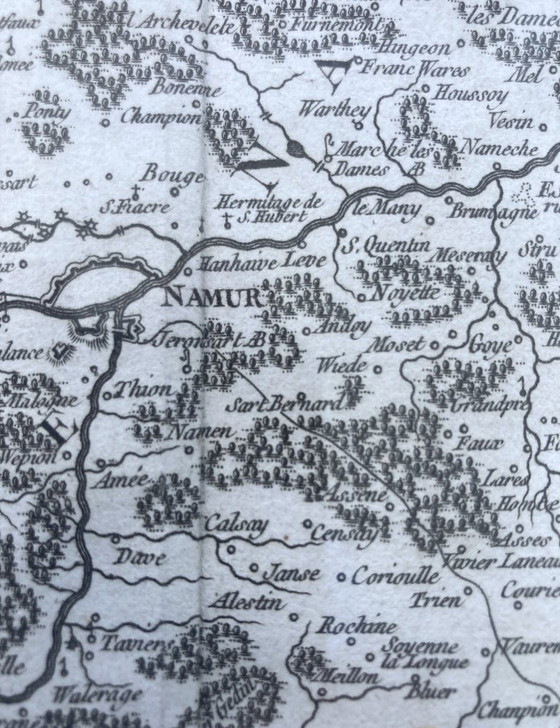 Engraving Duchy of Brabant (South) from 1752 - Vaugondy – Lithographs & prints, Glass, Wood (photo 5 of 5)