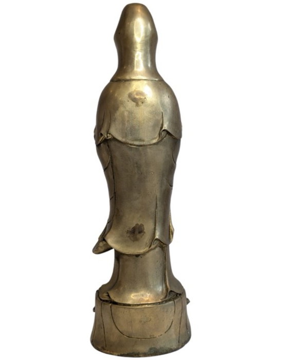 Guanyin debout en bronze antique – Chine, XIXe siècle – Sculptures, Copper (photo 5 of 10)