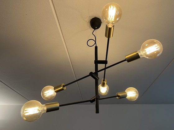 Image 1 of Industrial look ceiling lamp with Calex led bulbs