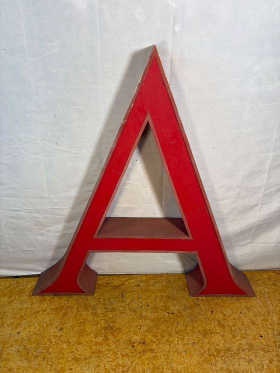 # Lettere in metallo 3D stile industriale vintage | Insegna aziendale originale | Lettere rosse grandi e (photo 5 of 13)